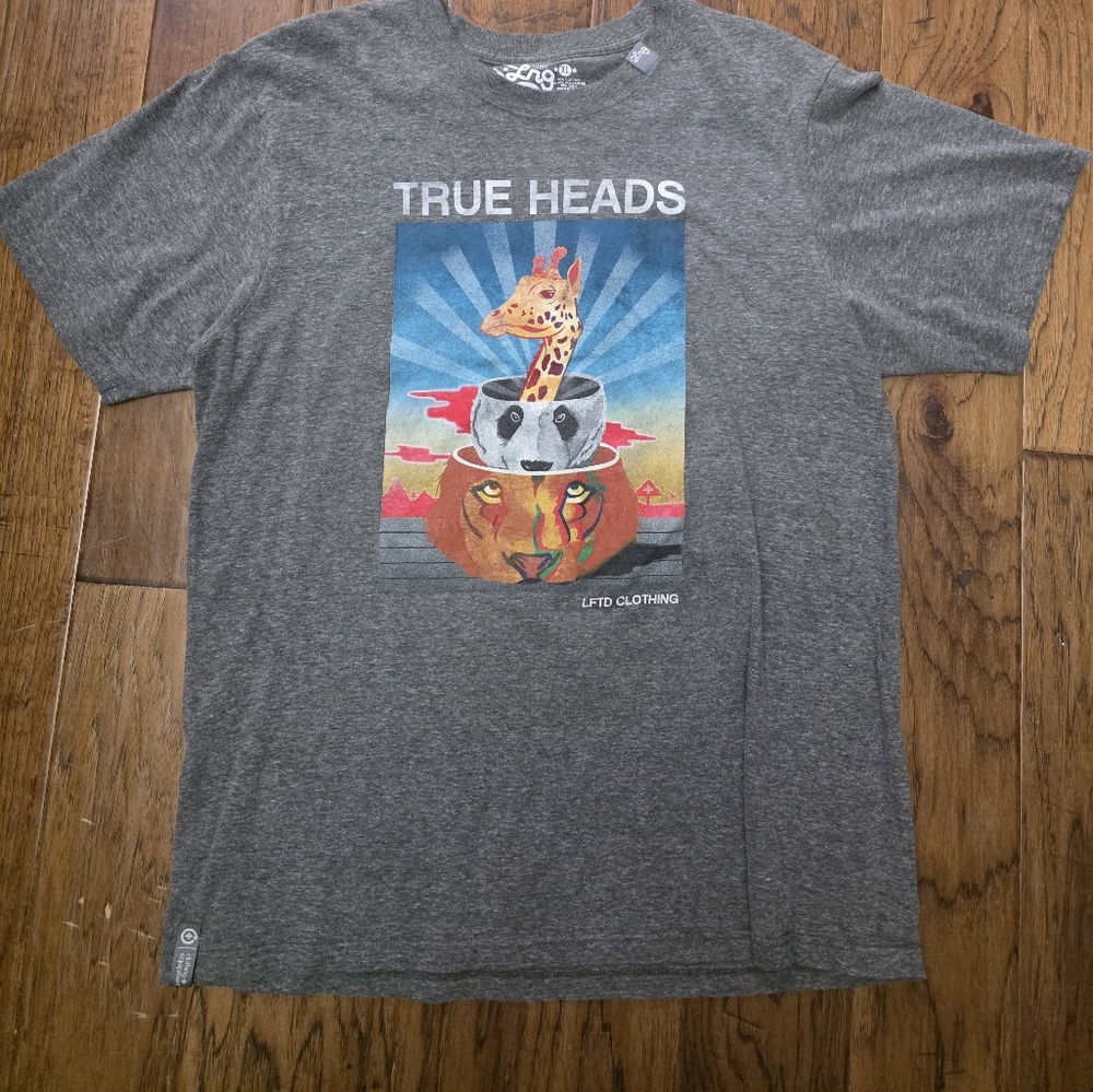 LRG Gray 'True Heads' Graphic Tee